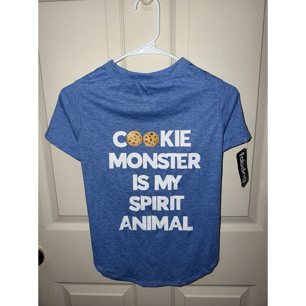 FABDOG Blue Cookie Monster Is My Spirit animal T-shirt 22" NEW with Tag